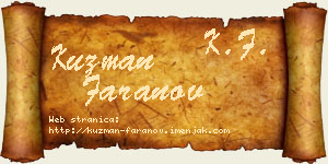 Kuzman Faranov vizit kartica